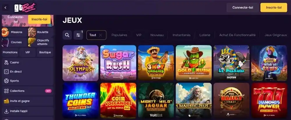 GT Bet casino review section 3